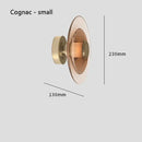 Axyaa Smoke Gray Glass Chandelier Modern Nordic Minimalist Wall Lamp