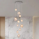 Axyaa Nordic LED Chandelier Modern Irregular Lampshade Living Room Decor