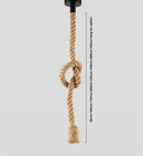 Axyaa Hemp Rope Pendant Light with E27 Socket for Industrial Farmhouse Decor
