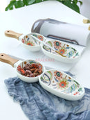 Axyaa Ceramic Tableware Set: Bowls, Plates, Snack Trays, Fruit Salad Handles for Home