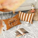 Axyaa Autumn Pumpkin Thanks Pillowcase 30X50cm Thanksgiving Stripe Decorative Sofa Cushion Cover