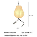 Axyaa Silk Pear Shape Floor Lamp - Wabi-sabi LED Lighting for Bedroom and Living Room