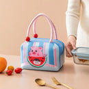 Axyaa Fruit Cartoon Lunch Bag: Large Capacity Thermal Insulated Tote for Kids & Adults