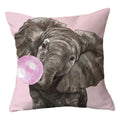 Axyaa Alpaca and Cactus Pattern Pillowcase for Home Sofa Decoration