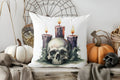 Axyaa Gothic Crown Skull Chains Pillow Cover for Sofa Bedroom Car