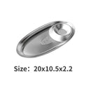 Axyaa Stainless Steel Snack Plate for Hotel and Restaurant Use
