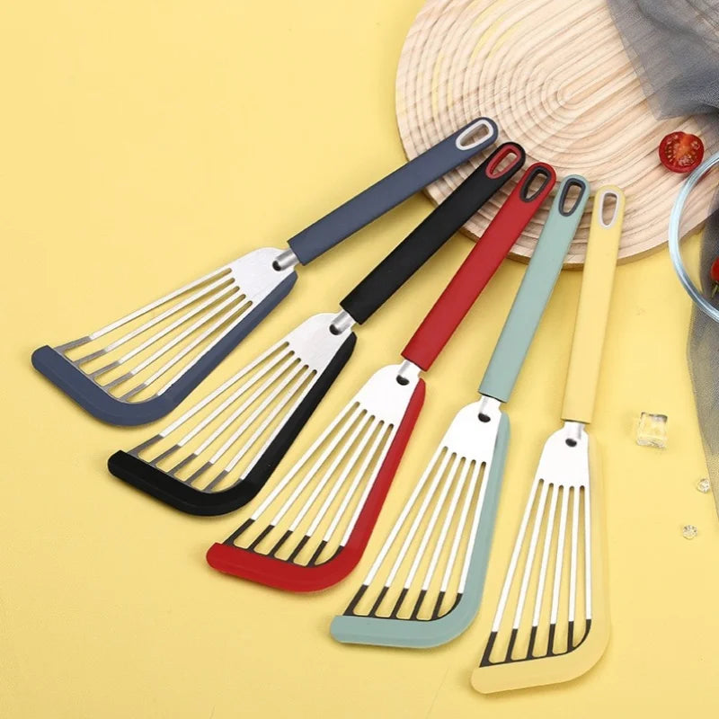 Axyaa Stainless Steel Silicone Shovel for Cooking and Frying