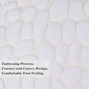Axyaa White Memory Foam Non-Slip Bath Mat - Soft & Absorbent Rug