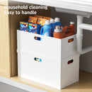 Axyaa Clear Drawer Boxes with Lids & Wheels - Household Plastic Organizers