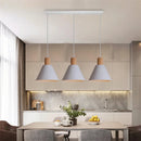 Axyaa Modern Nordic Pendant Light with White Lampshade for Bedroom and Living Room