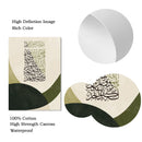 Boho Green Geometry Canvas Painting by Axyaa - Islamic Calligraphy Wall Art
