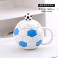 Axyaa Football Ceramic Mug with Lid Spoon | Home Decor Drinkware Gift
