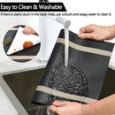 Axyaa 30x45cm Luxe Woven Vinyl Placemats for Kitchen & Dining
