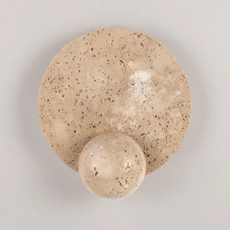 Axyaa LED Pull Chain Wall Light Yellow Travertine Stair Lamp