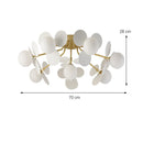 Axyaa Luxury Colorful Chandelier Pendant Lamp for Bedroom Dining Living Room