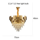Axyaa Stainless Steel Crystal Chandelier for Elegant Living Spaces