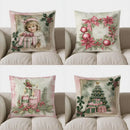 Charming Girl Christmas Pillow Cover for Sofa, Bedroom, Car - Axyaa
