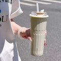 Axyaa Stainless Steel Double Insulation Tumbler with Straw - 500ml