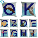 Axyaa Animal Print Linen Pillowcase Set