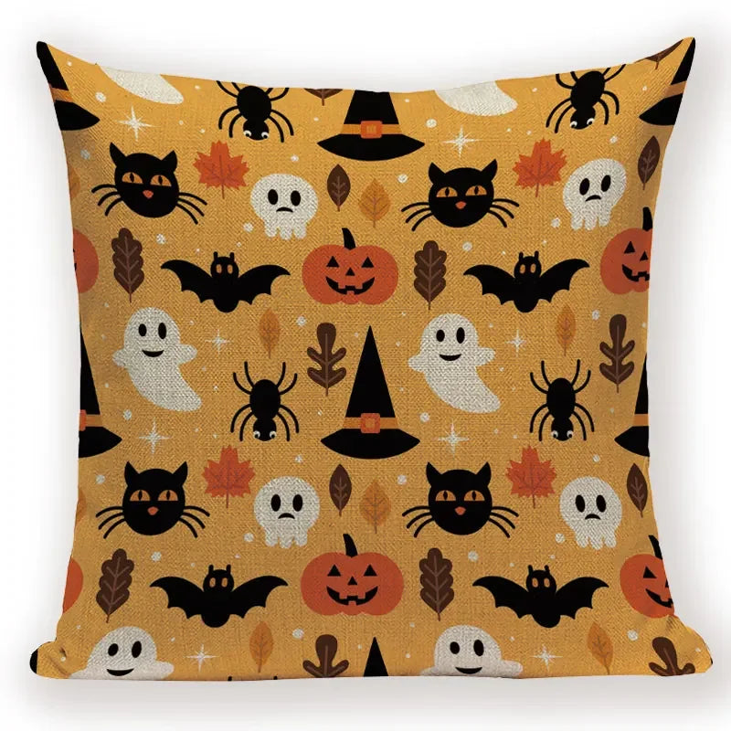 Halloween Demon Cushion Cover for Festive Home Decor by Axyaa