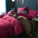 Axyaa Winter Warm Flannel Duvet Cover - Double King Queen Twin Bedding Comforter Case