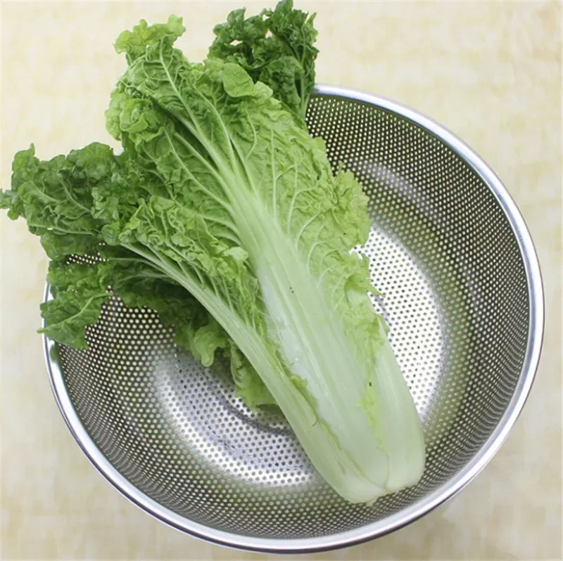 Axya Stainless Steel Mesh Sifter Colander Strainer Sieve Kitchen Basket