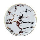 Axyaa Golden Marble Pattern Ceramic Plate - New Nordic Style Steak Plate