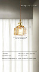 Axyaa Vintage Brass Glass Pendant Lamp for Bedroom and Dining Room