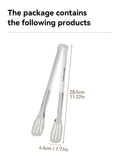 Axyaa Stainless Steel Food Tongs - Non Slip BBQ Steak Clip for Cooking