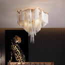 Axyaa Modern Tassels Ceiling Chandelier Chain Light for Home Decor