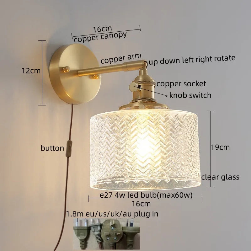Axyaa Green Glass LED Wall Lamps | Modern Applique Murale for Home Decor