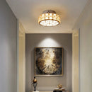Axyaa Crystal Flower Gold Ceiling Chandelier for Kitchen, Aisle, Corridor - Modern LED Light
