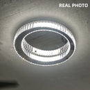 Axyaa Crystal LED Ceiling Light, Dimmable Modern Living Room Fixture