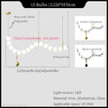 Axyaa White Glass Ball Necklace Pendant Chandelier for Luxury Ambiance