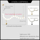 Axyaa White Glass Ball Necklace Pendant Chandelier for Luxury Ambiance