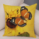 Axyaa Butterfly Flower Pillow Cover 45*45cm for Home Sofa Decor