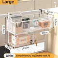 Axyaa Double Basket Mail Organizer with Key Hooks for Entryway/Home/Office