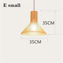 Axyaa Wooden Birdcage Pendant Lamp for Home Decor & LED Lighting