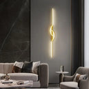 Axyaa Modern LED Wall Sconce - Black/Gold Wall Decor for Living Room, Bedroom, Dining Area