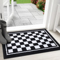 Axyaa Muddy Paws Lattice Indoor Absorbent Door Mat Grey 43x76