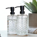 Axya Glass Lotion Pump Bottle Clear Stainless Steel Soap Dispenser