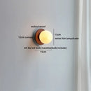Axyaa Nordic LED Walnut Wood Glass Ball Wall Sconce, Pull Chain Switch, Modern Design