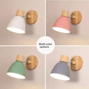 Nordic Wooden Wall Lamp with Switch, Modern Sconce for Home Lighting, Axyaa Brand