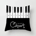 Axyaa Geometric Heart Piano Girl Throw Pillow Case Set for Home Decor