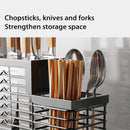 Axyaa Stainless Steel Kitchen Knife Holder Storage Rack with Drain Tray