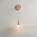 Axyaa Glass LED Wall Light Adjustable Modern Copper Bedside Lamp
