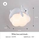 Axyaa Panda Cloud LED Wall Lamp for Kids' Bedroom
