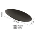 Axyaa Matte Striped Oval Ceramic Fish Plate for Molecular Cuisine Tableware