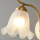 Axyaa Copper Flower Wall Lamp: French Retro Glass Bedroom Lighting