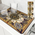 Axyaa Geometric Figure Paisley Kitchen Drying Mat
